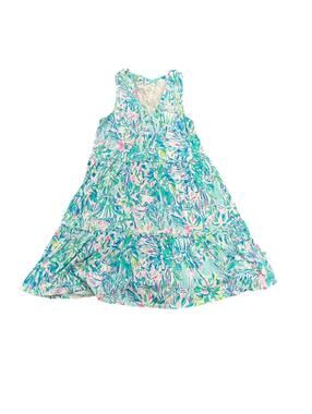 Lilly Pulitzer Blue Cotton Midi Dress Size S H99